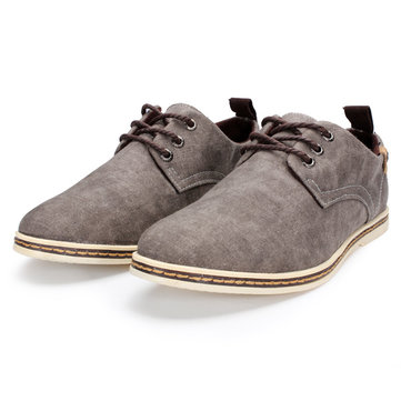 Affaires de style britannique toile occasionnels bord de couture de chaussures pour hommes